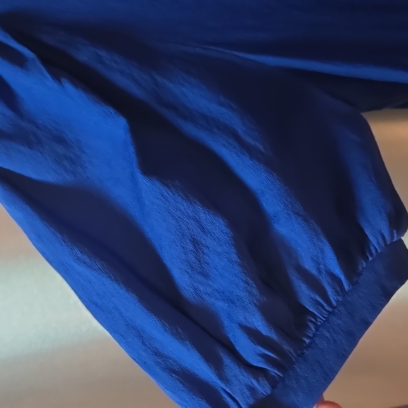 Staccato Blue Puffed Sleeve Dress, Royal Blue - Picture 2 of 4